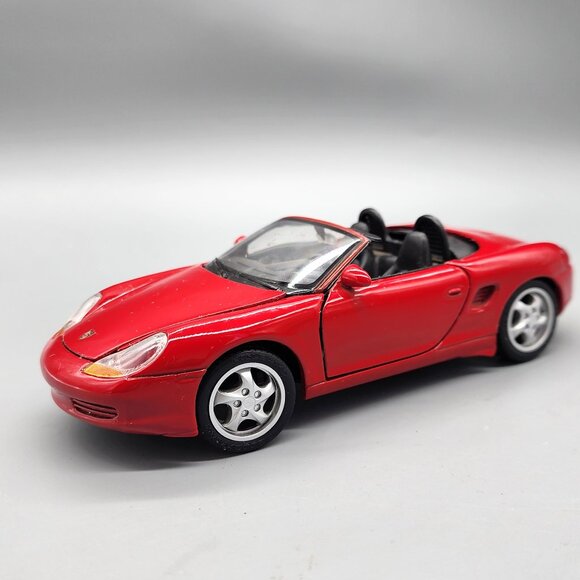 Porsche Boxster 1/24 Scale Diecast Red Convertible Car Model Maisto Rare - Picture 2 of 12